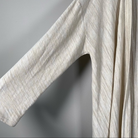 H by Halston Open Front Cascade Beige Cardigan L - Picture 3 of 7